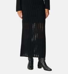 Jupe longue tricot ajouré Ikks