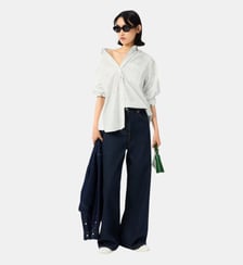 Chemise rayée jacquard oversize Lacoste