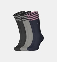 Lot de 3 paires de chaussettes signature et rayures coton mélangé Eden Park