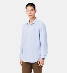 Chemise popeline stretch rayée slim fit Lacoste