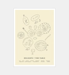 Poster   Delights at the Table - The Poster Club x Isabelle Vandeplassche Poster & Frame