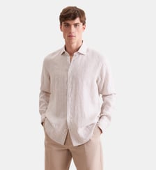 Chemise en lin 1/1 Regular Col Kent Seidensticker