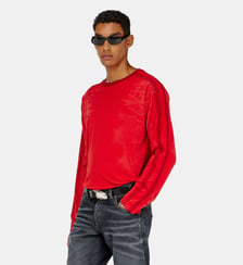T-shirt à manches longues avec effet froissé Diesel