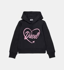 Sweat à capuche avec logo cœur Diesel Kids