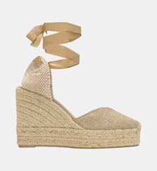Espadrilles compensées en jute tressée à découpe en V CHIARA Castaner