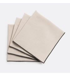 Lot de 4 serviettes de table, coton lavé La Redoute Interieurs