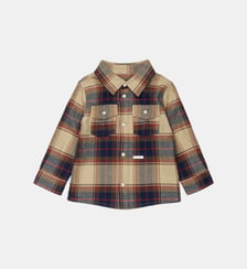 Chemise à carreaux avec logo Dsquared2