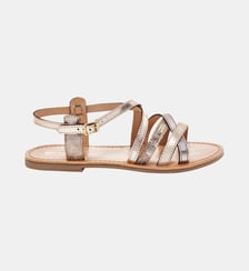 Sandales plates à brides en cuir HAPAXGUM Les Tropeziennes par M. Belarbi