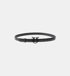 Fine ceinture love birds en cuir color block 2cm Pinko