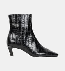 Bottines à Talons Jeanne Cuir Embossé Croco Bobbies
