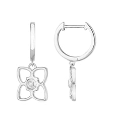 Boucles d'oreilles Fiorella en Argent avec diamant blanc La Garçonne Diamant