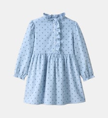 Robe imprimée en velours Fille Cyrillus