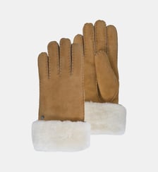 Gants chauds et doux, en cuir de mouton retourné, et intérieur imitation fourrure Isotoner