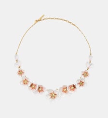 Collier plastron fleurs blanches de cerisier Les Néréides