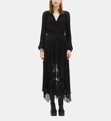Robe longue fluide détail dentelle The Kooples