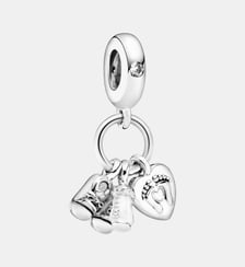 Charm Pendant Biberon et Chaussures Bébé Pandora