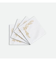 Lot de 4 serviettes de table brodées, en coton lavé La Redoute Interieurs