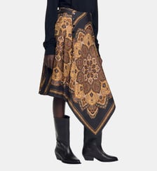 Jupe asymétrique imprimé foulard Sandro