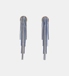 Boucles d'oreilles chaînes bleues Balaboosté