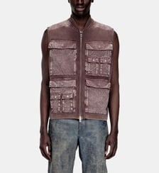 Gilet zippé en maille avec poches cargo Diesel