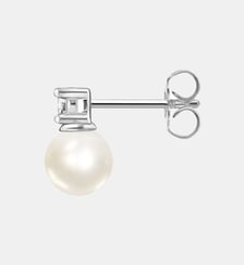 Clou d'eille unique perle avec pierre Thomas Sabo