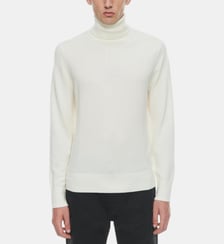 Pull droit col roulé en laine et cachemire Fursac