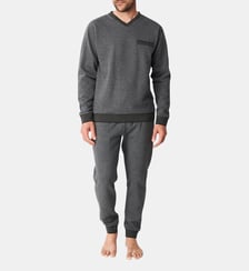 Pyjama en coton molletonné - Molino Gris Arthur