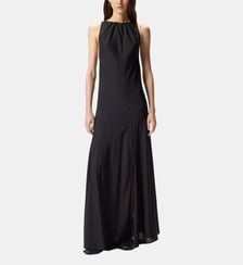 Robe longue en viscose jacquar Pinko