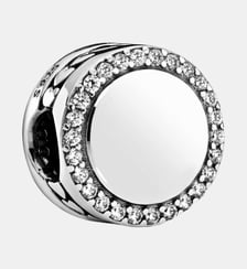 Charm Bouton Scintillant Gravable Pandora