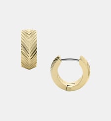Boucles d'oreilles créoles Harlow Linear Texture Fossil
