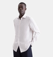 Chemise en lin 1/1 Shaped Col Kent Seidensticker