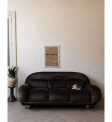 Canapé vintage en velours marron Jacques N°144- Produit chiné Debongout