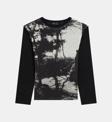 Pull ombre en soie et lin Agnès b.