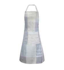 Tablier pur coton enduit motif jacquard gris beige Mille matieres vapeur Garnier Thiebaut