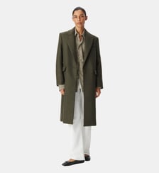 Manteau long droit lainage Ikks