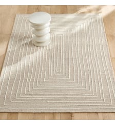 Tapis tufté main, en laine brodée AM.PM