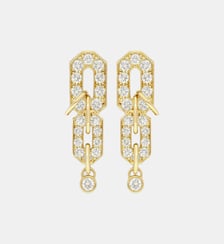 Boucles d'oreilles My Way 2 rangs - Or jaune et Diamants Statement
