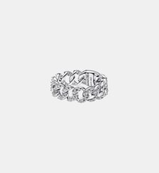 Bague Maille Cubaine Pavée Pandora