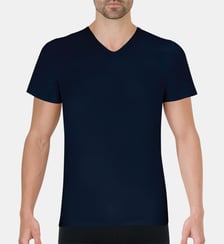 Maillot de corps slim coton peigné col V Eminence