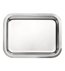 Plateau rectangulaire en métal argenté - 26 x 20 cm - ALBI Christofle