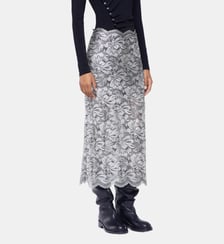 Jupe midi en dentelle Rabanne