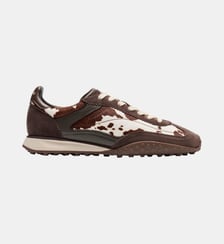 Baskets basses Bridge MKII Cow Print Brown en cuir et nylon Hoff