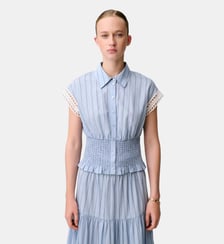 Chemise rayée sans manches Claudie Pierlot