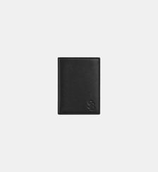 Portefeuille vertical en cuir de chèvre noir Brooklyn Serge Blanco