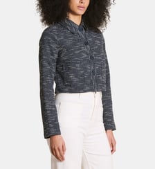 Veste courte droite en milano effet tweed La Fée Maraboutée