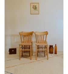 Lot de 4 chaises en bois Claude N°1169- Produit chiné Debongout