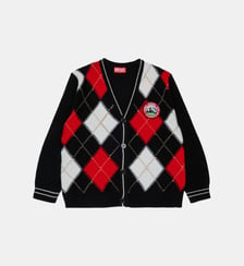 Cardigan en mélange de laine avec logo Diesel Kids
