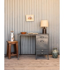 Bureau en métal gris Yvan N°540- Produit chiné Debongout