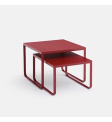 Lot de 2 tables basses gigognes, en métal acier La Redoute Interieurs