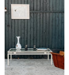 Table basse en verre et métal Donna N°842- Produit chiné Debongout